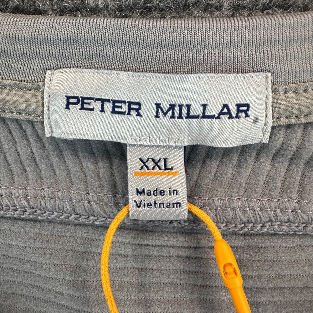 Peter Millar Men's 2XL Gray Gale Beaumont‎ Performance Crewneck Pullover Stretch - Picture 4 of 15